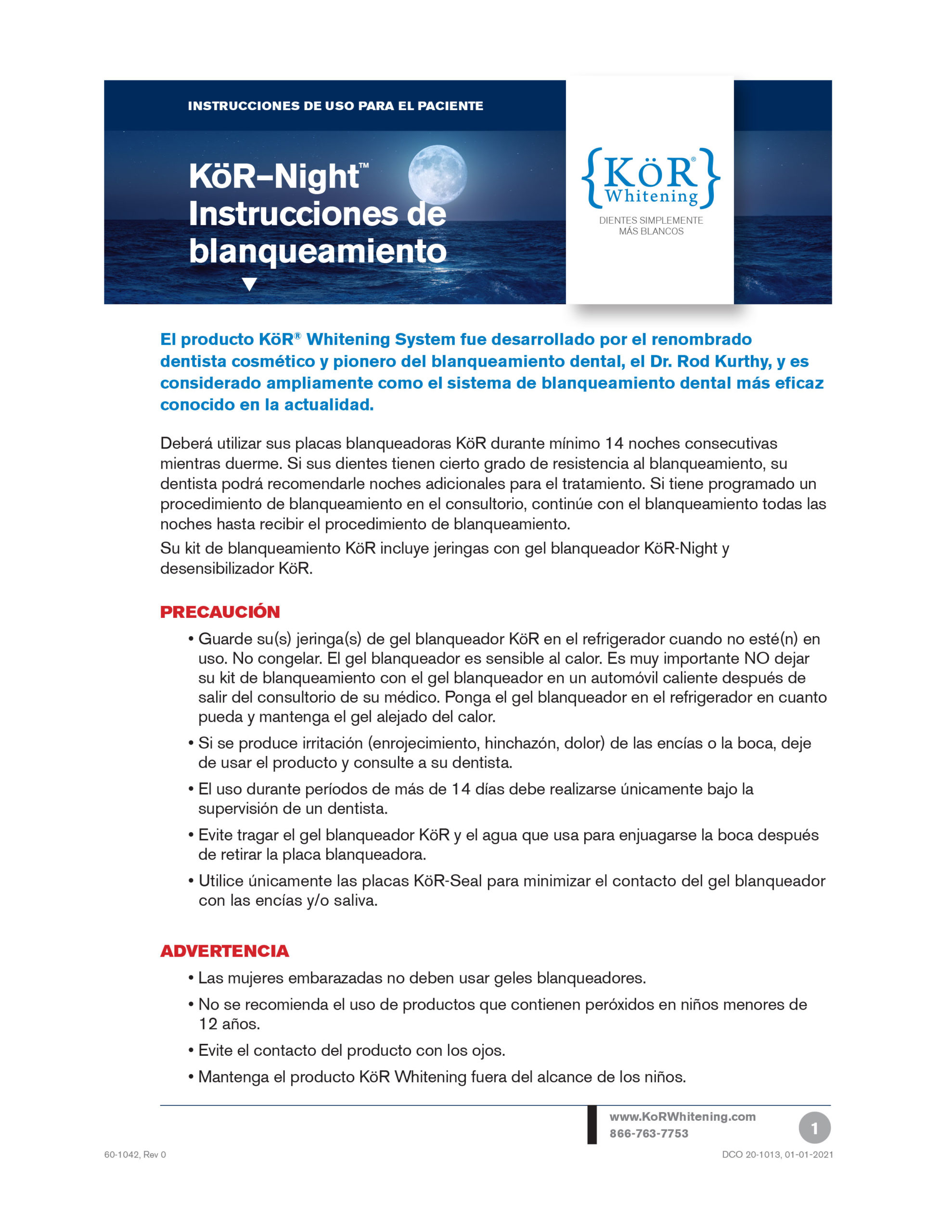 KöR-Night™ Whitening Instructions